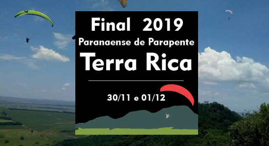 Final do campeonato paranaense de parapente 2019 - Terra Rica - PR