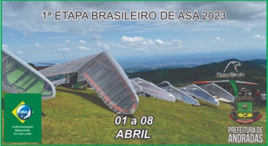Primeira Etapa do Campeonato Brasileiro de Asa Delta 2023 - FAI2 - Pico do Gavião - Andradas - MG