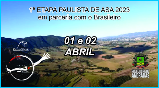 Primeira Etapa do Campeonato Paulista de Asa Delta 2023 - Pico do Gavião - Andradas - MG